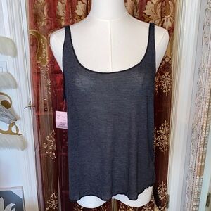 Dark Grey Activewear Exercise Tank Top NWT O/S